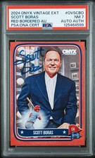 2024 Onyx Vintage Red Border Signed Scott Boras Card /25 Autographed Auto PSA 7