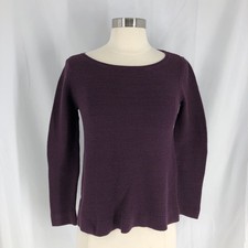 Ann Taylor Factory Womens Sweater Plum Purple Long Sleeve Size M