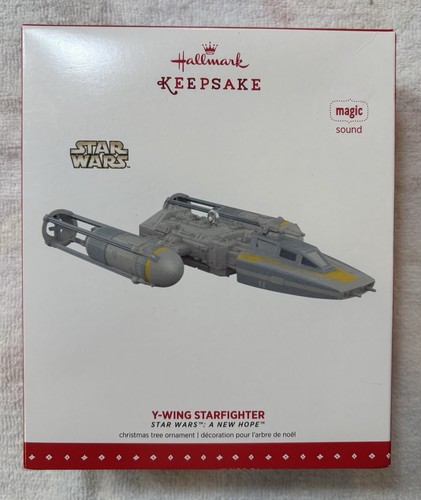 Hallmark Andenken Ornament Star Wars Y-Wing Starfighter 2015 Magic Sound unbenutzt