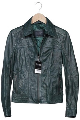 Manguun Jacke Damen Anorak Jacket Kurzmantel Gr. EU 36 Leder Grün #h7q4jm0