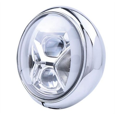Highsider 7 LED Adaptive Headlight - H-D Style Type 8 - Chrome 223-240