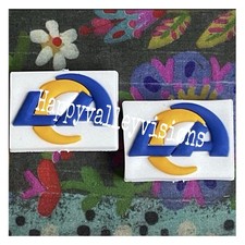 2 Piece LOS ANGELES Football Team Silicone Focal Beads DIY Jewelry Pens 