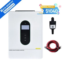 ECO-WORTHY 12KW 48V Solar Hybrid Inverter 120V/220V Split Phase 200A Charger