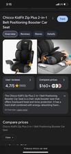 Chicco KidFit ClearTex Plus 2-in-1 Belt-Positioning Booster Car Seat, Backless