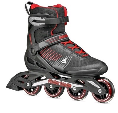 Men's Rollerblade Zetrablade Inline Skates Blk/Red Adult Fitness 8/8.5 FREE SHIP