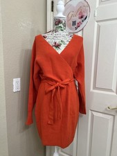 Zesica orange long sleeve dress size XL