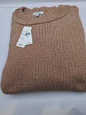 Aerie Tan Oversized Ribbed Knit Sweater M Soft Cozy Slouchy Fall Pullover