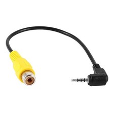 RCA to 2.5mm AV-in Cable, Car Rear View Camera GPS Black