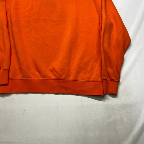 Felpa Nike uomo grande arancione foderata in pile manica lunga girocollo pullover - Foto 10 di 13