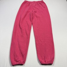 Vintage Nike Sweatpants Womens Medium Pink Embroidered Swoosh Joggers USA 90s