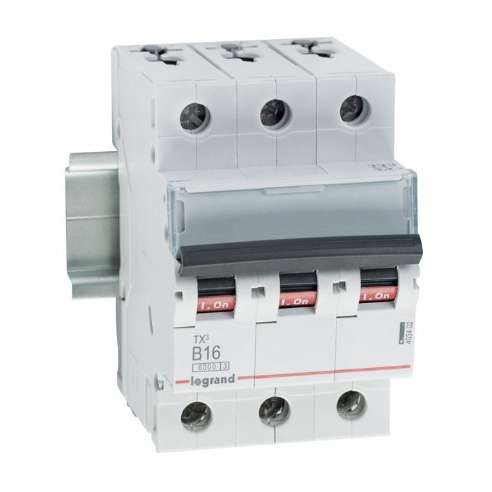 S303 TX3 OVERCURRENT CIRCUIT BREAKER B 16A 3P 3M 6KA S300 403402