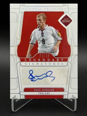 Panini National Treasures Paul Scholes Auto /99 England Man United Legendary
