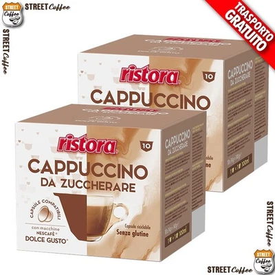PROMO 10 Cialde Capsule Cappuccino Ristora Compatibile Nescafè Dolce Gusto *