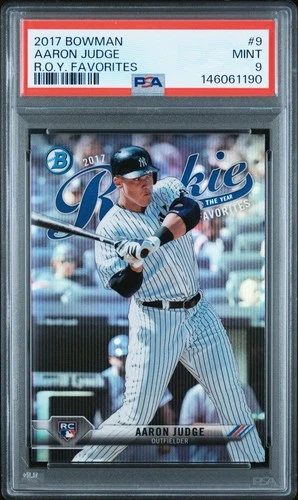 2017 Bowman Chrome Roy Favorites Aaron Judge ROYF-9 Rookie PSA 9 Yankees