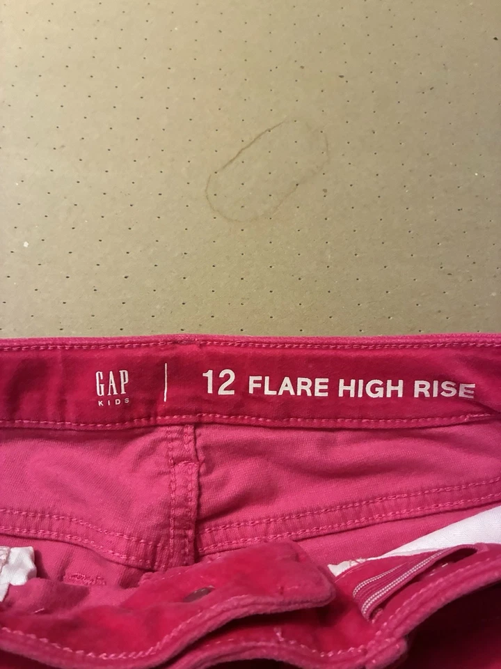 Jeans Gap Girl talla 12 rosa acampanado tiro alto años 70 Foto 3 de 4