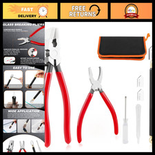 Heavy Duty Glass Cutter Kit - Upgrade Pliers for 2-20MM Stained Glass, Tiles, Mo