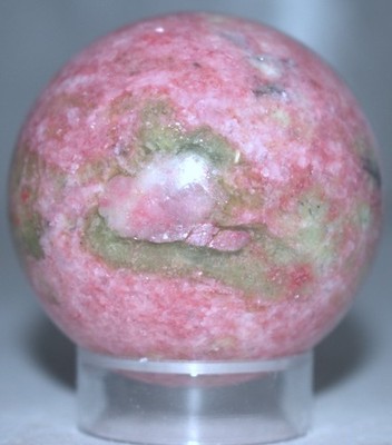 Gorgeous Thulite w/Epidote Sphere 2''/189 Grams