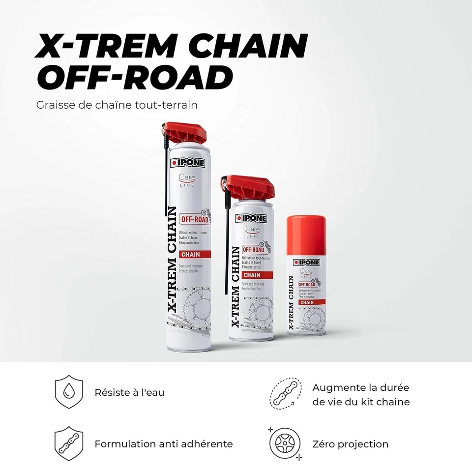 IPONE Graisse chaîne moto tout-terrain X-Trem 250 ml - Photo 3/4
