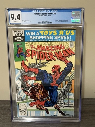 Amazing Spider-Man #209 CGC 9.4 White Pgs (Marvel 1980) Origin & 1st Calypso