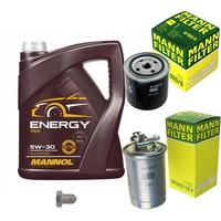 Mann Inspektionspaket 5L Mannol Energy 5W-30 FüR VW Lupo 1.7 SDI Polo 1.9 D
