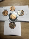 Lot Of 5: Uncirculated Wheat Cents Pennies 1934, 1945-S, 1953-D, 1956-D, 1958