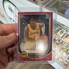 Topps 2025-26 Bowman Chrome Adou Thiero Lakers Red Refractor Autographed Card /5