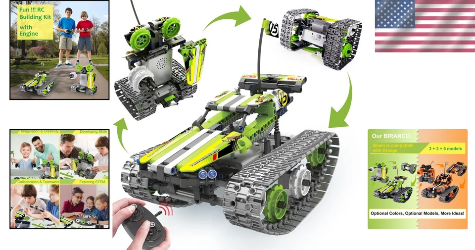 Remote Control Stunt Racer Car - DIY Building Set 353 Pcs - Image 2 of 4