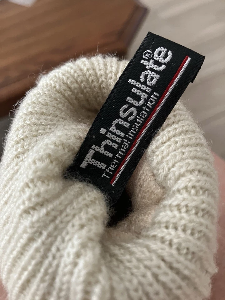 Van Raalte Thinsulate Vintage 70's Beige Taupe Suede/Knit Winter Gloves. Size 7 - Image 2 of 4