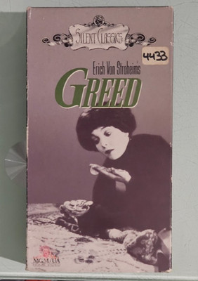 erich von stroheim's  GREED  silent  VHS VIDEOTAPE
