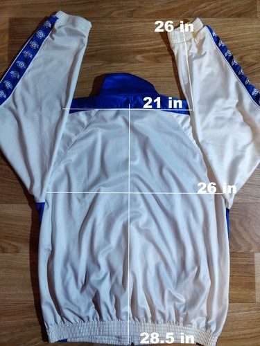 One Star For America 90's Vintage Tracksuit Top Jacket Blue White Hype Striped - Picture 8 of 8