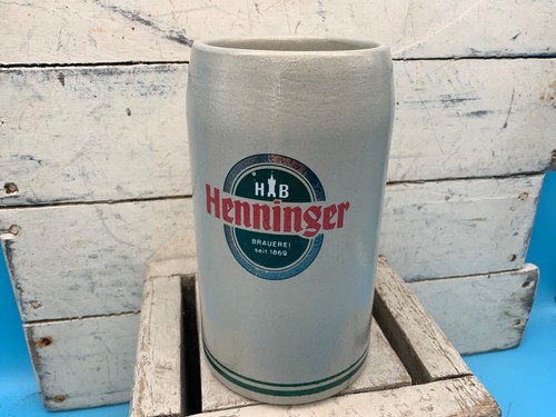 Vintage German Henninger .5L Crock Stein Mug circa 1990 Sanahed #2022 - Picture 2 of 7