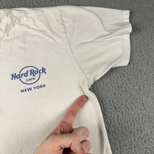 Hard Rock Cafe Shirt Adult Medium White New York Short Sleeve - Picture 10 of 13