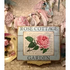 Rose Cottage Garden, Shabby Chic Sign / Plaque