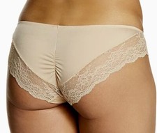 MAIDENFORM Comfort Devotion Nude Lace Trim Tanga Panty Womens S 5 M 6 L 7 XL 8