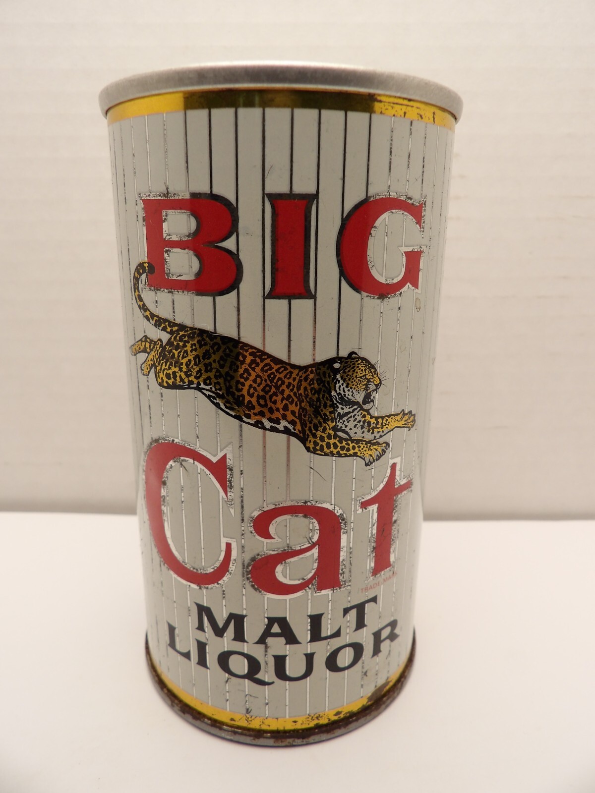 BIG CAT MALT LIQUOR STRAIGHT STEEL PULL TAB BEER CAN 3932 MILWAUKEE