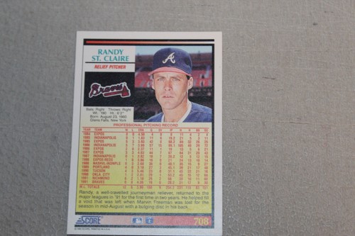 1992 Score Baseball Card Card Complete Finish Fill Your List Set U-Pick #700-893 - Picture 16 of 278