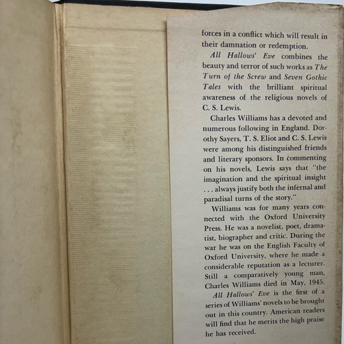ALL HALLOW'S EVE by Charles Williams, introduction by T. S. Eliot 1948 HC DJ - Picture 16 of 16