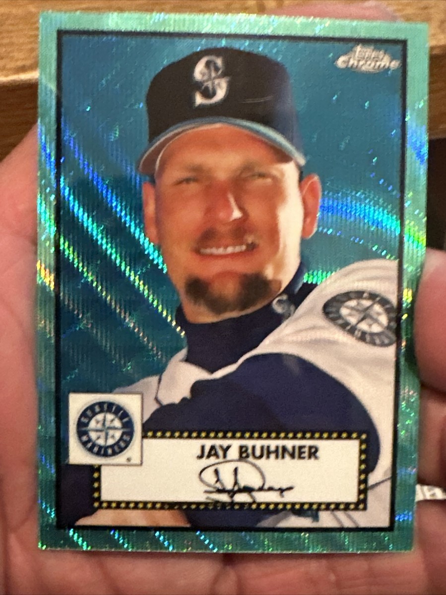 2021 Topps Chrome Platinum Anniversary Jay Buhner Aqua Wave