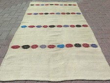 Vintage turecki dywan z wełny kilim, dywany do haftu, ręcznie robiony dywan podłogowy 44 "x79"