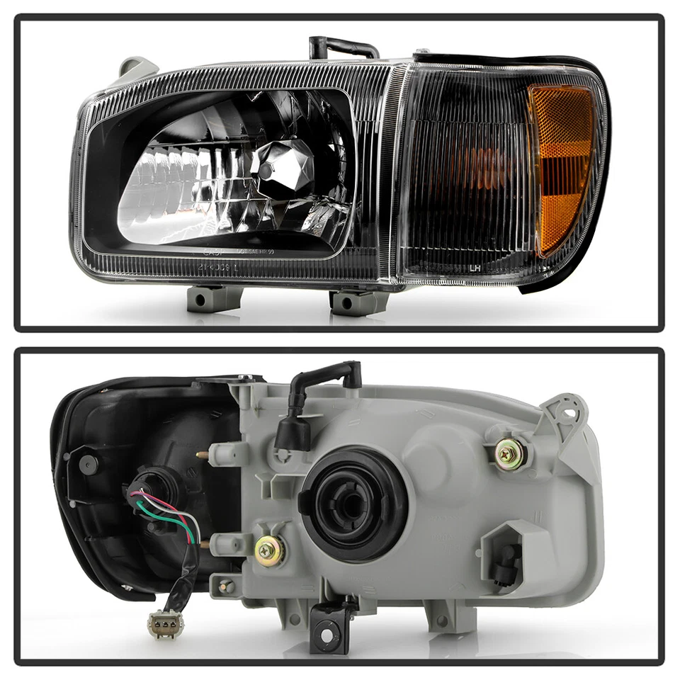 For 1999-2004 Nissan Pathfinder Black Headlights w/Parking Corner Light 4pc Set - Изображение 3 из 4