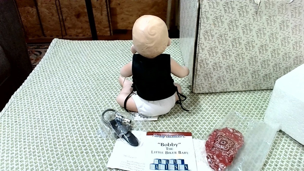 Bobby the Little Biker Babyフランクリンミントハーレー Harley Davidson Franklin Mint Bobby Little Biker Baby Porcelain