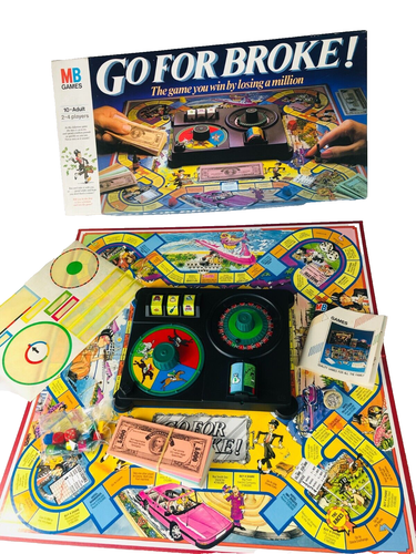 Brettspiel Go For Broke Komplett Top Zustand Vintage MB Spiele ra