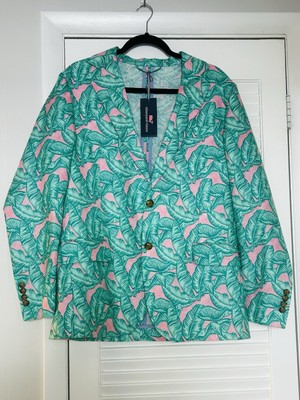 Vineyard Vines Banana Leaves Classic Fit Blazer In Hibiscus | Men s Sz 40R | NWT