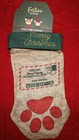 Xmas Stocking Santa Paws dog cat Christmas stocking decoration for pooch