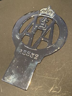 RAA SA: A brass Royal Automobile Association of S.A. car badge