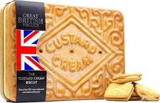 Giant Custard Cream Biscuits Gift Set - Custard Creams Christmas Biscuits Tin -