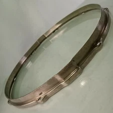 Leedy 15"NOB Stick-Chopper Nickel-Brass Snare Drum Resonant Rim/Hoop Double-Flng