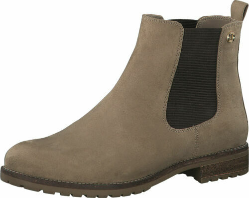 Rieker Damen Chelsea-Stiefel Y4592 – Cremebeiges Kunstleder, Mit Elastikeinsatz Und Komfortweite
