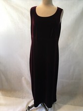 Amanda Smith long velvelt dress sleeveless-dark purple size 14W
