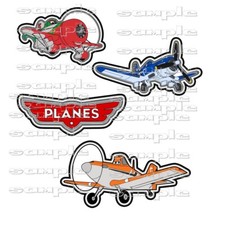 Disney Planes 4 pc f kjk Premade Scrapbook Page Paper Piece die cut